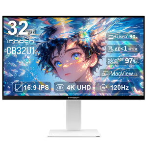 INNOCN 32�C���` HDR400nits 4K 120Hz �N���G�C�^�[�������j�^�[ CB32U1 [ IPS�p�l���bHDMI 2.1×2�bDP 1.4�bUSB-C�bMac View�bDICOM�bPIP/PBP�b�t���b�J�[�t���[�b�㉺���~/�X�C�[�x�� ]