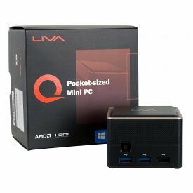ECS ミニPC LIVA Q3 PLUS(R1505G) Windows 10 Pro メモリ4GB ストレージ64GB 最小クラス74mm筐体の超小型デスクトップパソコン LIVAQ3P-4/64-W10Pro(R1505G) イーシーエス リバ キュースリープラス MiniPC ミニパソコン 送料無料