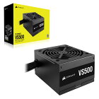 CORSAIR 80PLUS WHITE認証取得 コンパクト電源ユニット VS500 (CP-9020223-JP) 出力500W