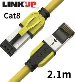 【メーカー1年保証】Cat8イーサネットパッチケーブル S／FTP 26AWGシールド 2Ghz 最大40Gbps 将来の第5世代イーサネットLANネットワーク40G構造ワイヤー 約2.1m テレワーク 在宅ワーク パソコン パーツ ゲーミング PCカラー【LINKUP】