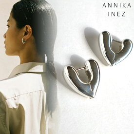 5月初旬入荷予定（GW明けくらいにお届け予定）【ANNIKA INEZ アニカ イネズ】SMALL HEART HOOPS ハート　フープ　ピアス　シルバー