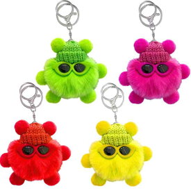 [] ぬいぐるみ キーホルダー かわいい 動物 ペンダント バッグペンダント キーチェーン 吊り飾り プレゼント かわいい パートナー 友人 家族への贈り物 白 青 ピンク グレー