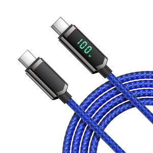 100W USB C to USB C�P�[�u���A�i�C�����҂� C�P�[�u�� LED�f�B�X�v���C�t �̏ꍇlPad Mini/Air/Pro, MacBook Pro, Samsung Galaxy S22/S10, Pixel, LG(