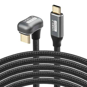 100 W Type C - C�P�[�u���Ό�U���^�o�b�N�A���O��USB-C USB 3.2 C�^�C�v �I�X-���X�����P�[�u�� 10Gbps �}���[�d�p�i�C�����҂݃R�[�h USB C�f�o�C�X�p
