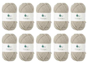 knitworm �ю� 10�ʃZ�b�g Melange L �������W�ɑ� �ɑ� 30g(45m) �E�[��60�� �A�N����40��