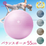 【在庫処分】バランスボール ヨガボール 55cm 抗菌 空気入れ アンチバースト フィットネスボール ジムボ…