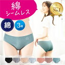 【楽天1位】高評価★4.55 [3枚セット]ショーツ シームレス 下着 パンツ シンプル レディース 綿 コットン ひびかない ビキニ パンティー ランジェリー 上品 ノーライン ローライズ 締め付けない 普段使い パンティライン ドレス スーツ パンツスーツ タイト リノウル