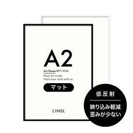 【ご愛顧感day】マットポスターフレーム A4 A3 A2 黒・白 / 賃貸OKな軽量・細フチ《映り込みしない》 LINSL【 歪みが少ない 丈夫 北欧 モダン シンプル アートポスター フレーム 額縁 インテリア アート 玄関 寝室 壁掛け 送料無料 リンスル 】f02