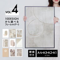 ニュアンス モダン フレーム付きポスター アート a4 a3 a2 a1 大型 選べるサイズ 高品質印刷 日本製 LINS…