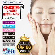 DUV001特注　ぴったりカット ミリ単位オーダーカットUV400対応フィルム UV99％カットすっきりクリアタイ…