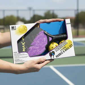 PICKLEBALL 2PLAYER PADDLE&BALL SET OV X|[c ejX St sbN{[ ^