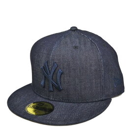 ニューエラ デニム キャップ 59FIFTY ニューヨーク ヤンキース インディゴデニム × ネイビー newera ニューエラー 大きいサイズ 小さいサイズ 帽子