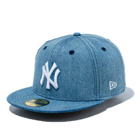 ニューエラ デニム キャップ 59FIFTY ウォッシュドデニム ブルー ニューヨーク ヤンキース new era