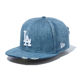 ニューエラ キャップ LA 59FIFTY ロサンゼルス・ドジャース ダメージド デニム ブルー