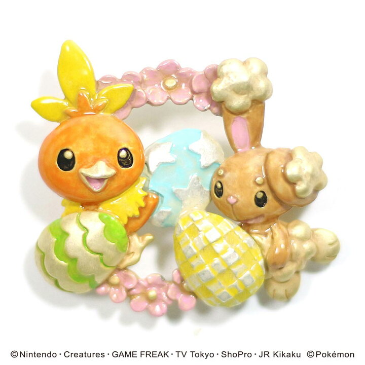 楽天市場 ポケモン アチャモとミミロル ブローチ Palnart Poc パルナートポック ライオンシップ
