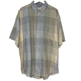 Dead Stock 90's Silk & Linen Shirt 【 Plaid Short Sleeve 】デッドストック グーチ シルク リネン 半袖 チェック シャツ