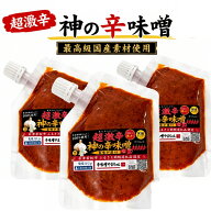 かなりお得！　最高級辛味噌　80g×3パック　神の辛味噌　納豆が化ける　　国産　激辛　超激辛にんにく辛…