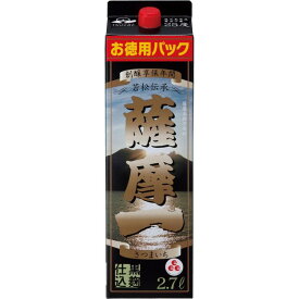 【あす楽】【送料無料】若松酒造 薩摩一 芋 25度 2700ml 2.7L×4本【北海道・沖縄県・東北・四国・九州地方は必ず送料が掛かります。】