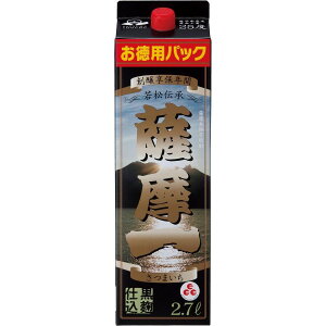 【最大200円OFFクーポン取得可】 【あす楽】 若松酒造 薩摩一 芋 25度 2700ml(2.7L)1本【ご注文は2ケース(8本)まで同梱可能です】