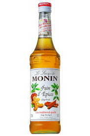 4/24日20時～25日限定P3倍 【送料無料】MONIN モナン ジンジャーブレッド シロップ 700ml 1本【ご注文は12本まで同梱可能】ノンアルコール シロップ