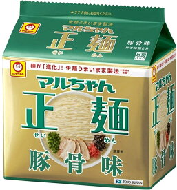 4/24日20時～25日限定P3倍 【送料無料】東洋水産 マルちゃん正麺 豚骨味 5食×18個