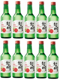 【送料無料】眞露 JINRO チャミスル グレープフルーツ 13度 360ml×10本【北海道・沖縄県・東北・四国・九州地方は必ず送料が掛かります】