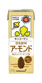 【送料無料】 キッコーマン 豆乳飲料 アーモンド 200ml×1ケース/18本