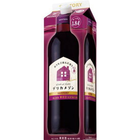 【送料無料】サントリー デリカメゾン 甘口 赤 パック 1800ml 1.8L×12本【北海道・東北・四国・九州・沖縄県は必ず送料がかかります】