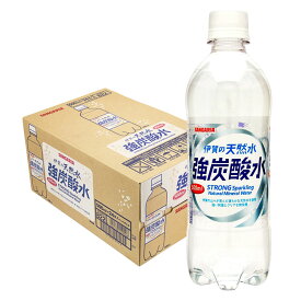 5/5限定P3倍 【あす楽】 【送料無料】サンガリア 伊賀の天然水 強炭酸水 500ml×24本/1ケース炭酸 ペット プレーン 無糖 まとめ買い 割材 国産 ハイボール ウイスキー 焼酎 日本酒 ワイン 梅酒