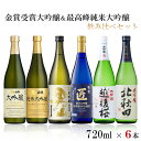 【送料無料】金賞受賞大吟醸&日本酒の最高峰 純米大吟醸飲み比べセット 720ml×6本【北海道・東北・四国・九州・沖縄県は必ず送料がかかります】