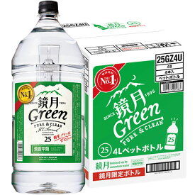 【最強配送】【送料無料】サントリー 鏡月 25度 4000ml 4L×4本/1ケース【北海道・沖縄県・東北・四国・九州地方は必ず送料が掛かります】