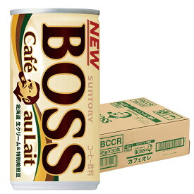 【最強配送】【送料無料】サントリー BOSS ボス カフェオレ 185ml×1ケース/30本