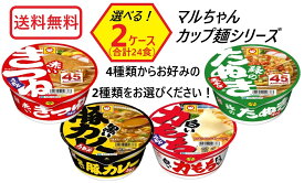 【送料無料】選べる 東洋水産 マルちゃん カップ麺 よりどり 2ケース/24個
