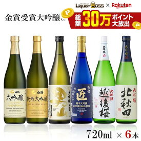 【送料無料】金賞受賞大吟醸&日本酒の最高峰 純米大吟醸飲み比べセット 720ml×6本【北海道・東北・四国・九州・沖縄県は必ず送料がかかります】
