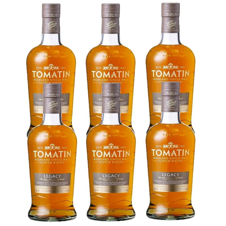 トマーティン レガシー 43° 700ml 箱付 1ケース 6本 正規品 シングルモルト スコッチ ウイスキー トマーティン蒸留所 送料無料 楽天市場】【送料無料】TOMATIN トマーティン レガシー 43度 700ml×1ケース/6本ウイスキー イギリス シングルモルト スコッチウイスキー 【北海道・沖縄県・東北・四国・九州地方は必ず送料がかかります】 : リカーBOSS 楽天市場店