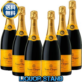 【最安値挑戦 1本6,500円】 ヴーヴクリコ イエロー ラベル ブリュット 750ml 箱なし 正規輸入品 6本セット