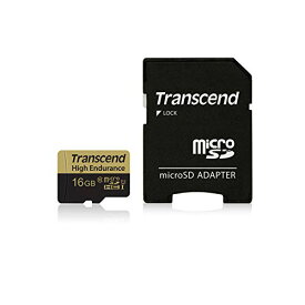 トランセンド 高耐久 microSDカード 16GB MLCフラッシュ搭載 ドライブレコーダー セキュリティカメラ用 SDカード変換アダプタ付【