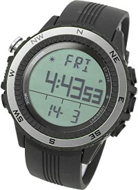 [ラドウェザー] アウトドア腕時計 ドイツ製センサー 高度計 気圧計 温度計 方位計 天気予測 登山 スポーツ時計 (シルバー(通常液晶))