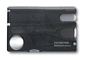 VICTORINOX(ビクトリノックス) スイスカード ネイルケア トランスルーセントブラック 爪やすり 爪磨き ガラスネイルファイル はさみ搭
