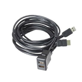 ビートソニック USB/HDMI延長ケーブル USB10A ホールサイズ33x23 トヨタ/ダイハツ車用 スペアスイッチホールがUSB/HDMI