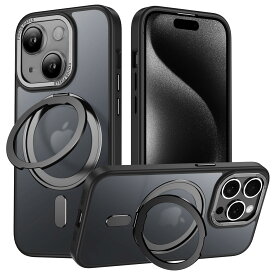 iPhone 15 Plus 適用 ケース Magsafe対応 アイフォン15プラス カバー 360°回転スタンド Uovon スマホケース ア