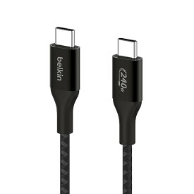 Belkin USB-C to C 編組ケーブル 240W対応 急速充電 PD3.1対応 超高耐久 USB-IF認証 ゲーミングPC/MacBo