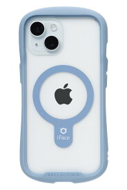 iFace Reflection Magnetic iPhone 15 ケース MagSafe 対応 クリア 強化ガラス (ペールブルー)【アイ