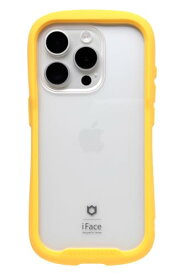 iFace Reflection iPhone 15 ケース クリア 強化ガラス 耐衝撃 (ハニーイエロー)【 透明 黄変防止 硬度9H アイフ
