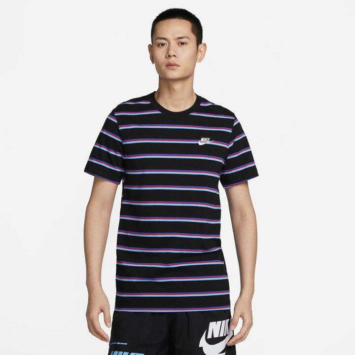 楽天市場】NIKE NSW クラブ ストライプ S/S TシャツDZ2986 ブラック 