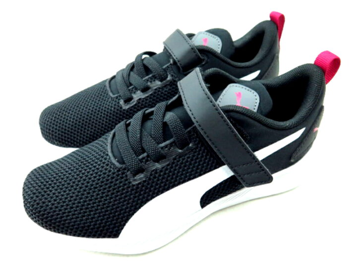 楽天市場 プーマ Puma フライヤー ランナー V Ps 06 黒 白ジュニア スニーカー マジック ランニングシューズ紐無し 男の子 女の子 通学 体育 学校 運動会 レディース Lise