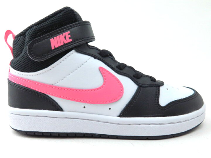 楽天市場 Nike ナイキ コートバーロウ ｍｉｄ ２ ｐｓｖ Cd77 B W Pk子供 キッズ ジュニア スニーカー マジック 男の子バスケット ハイカット 紐なし 通学 体育 ブラック ホワイト ピンク 005 ダンス スケシュー Lise