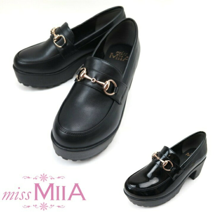 楽天市場】miss MIIA ミスミーア MA3712 ブラック(B) ブラックエナメル 