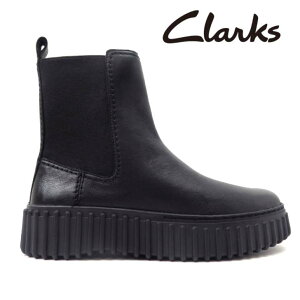Clarks クラークス TORHILL MAPLE 26173858 ブラックレザー(BKLE) レディース トーヒル メープル ブーツ 厚底 サイドゴアブーツ ショートブーツ