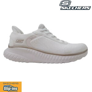 SKECHERS �X�P�b�`���[�Y �X���b�v�C���Y BOBS SQUAD CHAOS 117497W �z���C�g/�S�[���h(WTGD) ���f�B�[�X �{�u�X �X�|�[�g �X�N���b�h �J�I�X �n���Y�t���[ ����@�􂢉� �X�j�[�J�[ �X���b�|��